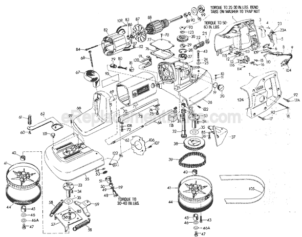 Page A Diagram and Parts List for 3122 Type 2 Black and Decker Band Saw
